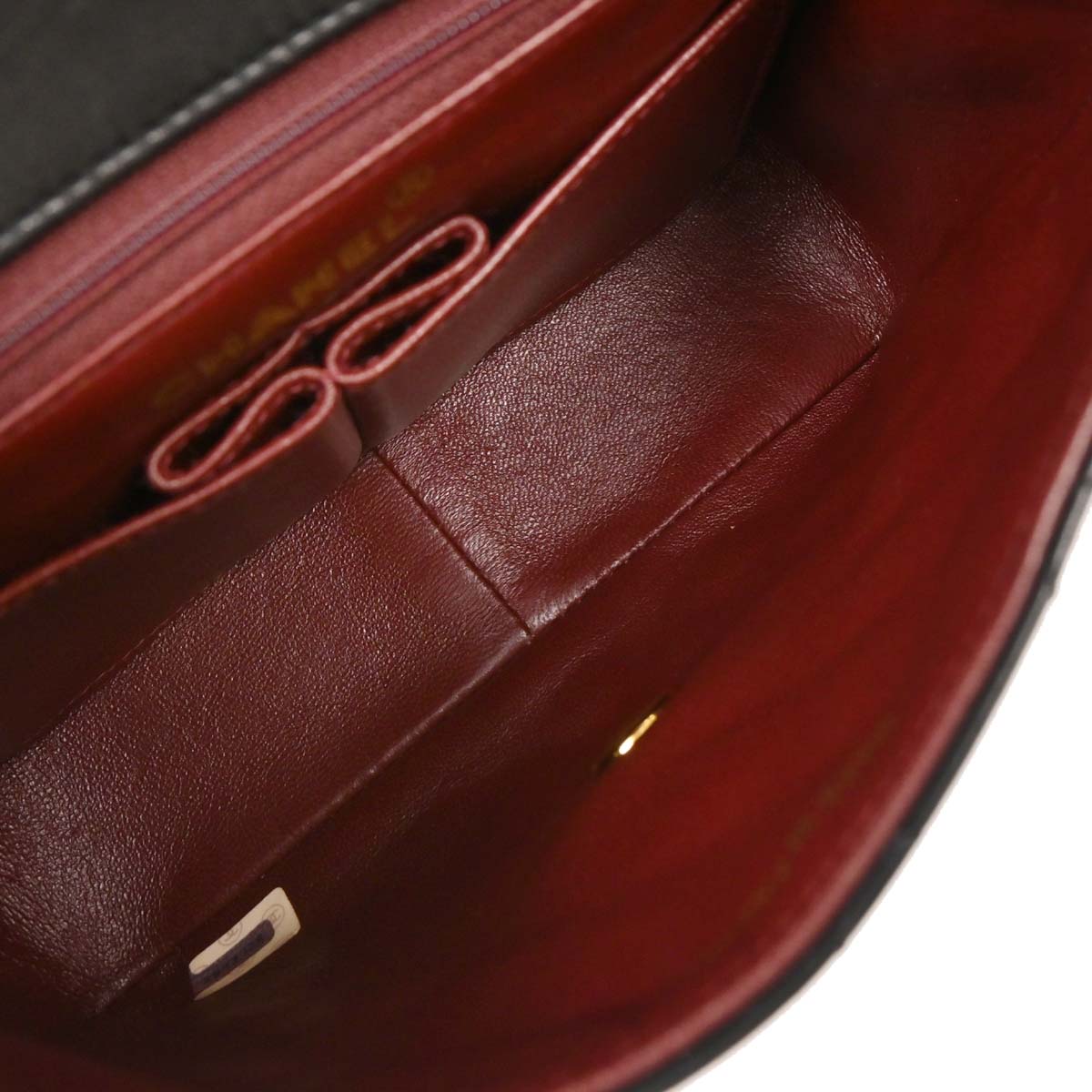 Chanel 1989-1991 Black Lambskin Classic Square Flap Shoulder Bag