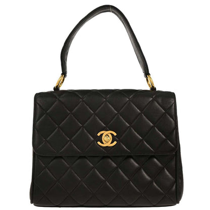Chanel 1996-1997 Black Lambskin Handbag