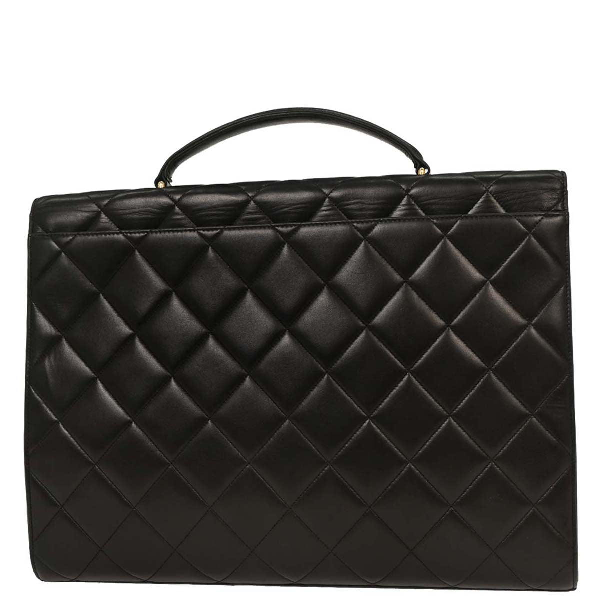 Chanel 1996-1997 Black Lambskin Business Briefcase Handbag – AMORE