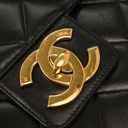 Chanel 1996-1997 Black Lambskin Business Briefcase Handbag