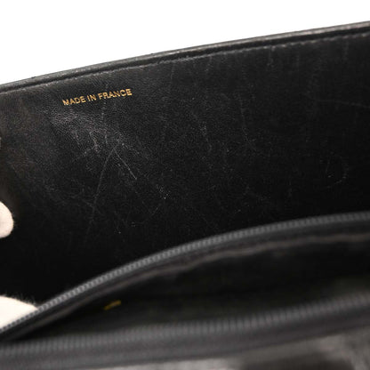 Chanel 1996-1997 Black Lambskin Business Briefcase Handbag