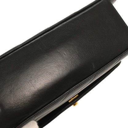 Chanel 1991-1994 Black Lambskin Kelly 2way Shoulder Handbag