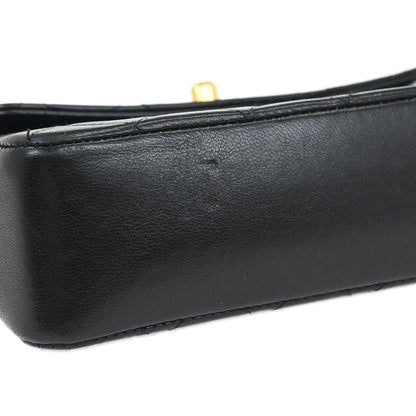 Chanel 1989-1991 Black Lambskin Shoulder Bag