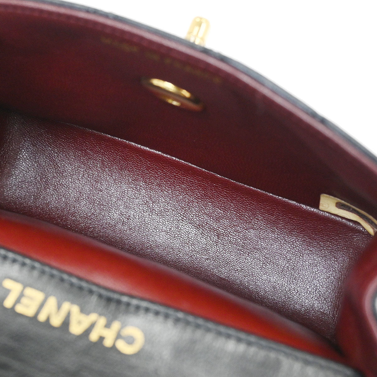 Chanel 1989-1991 Black Lambskin Shoulder Bag