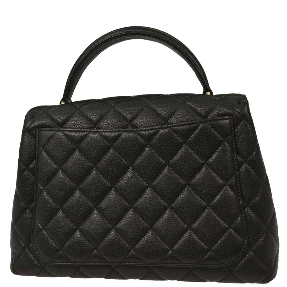 Chanel 1996-1997 Black Caviar Kelly Handbag