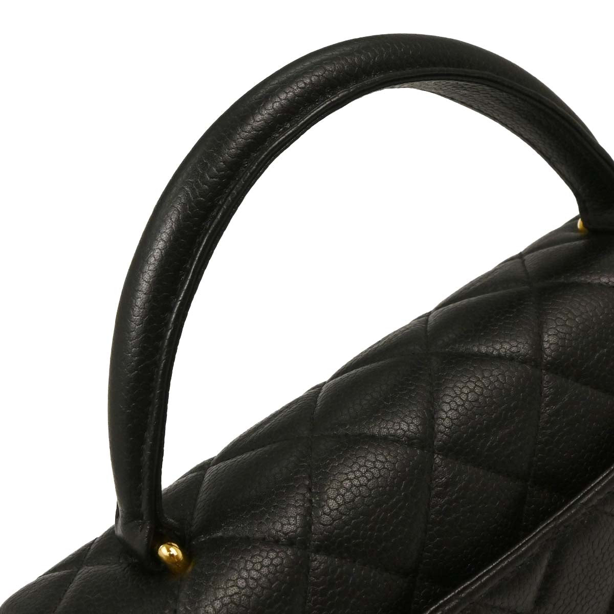 Chanel 1996-1997 Black Caviar Kelly Handbag