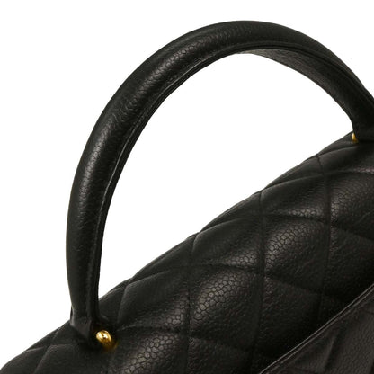 Chanel 1996-1997 Black Caviar Kelly Handbag