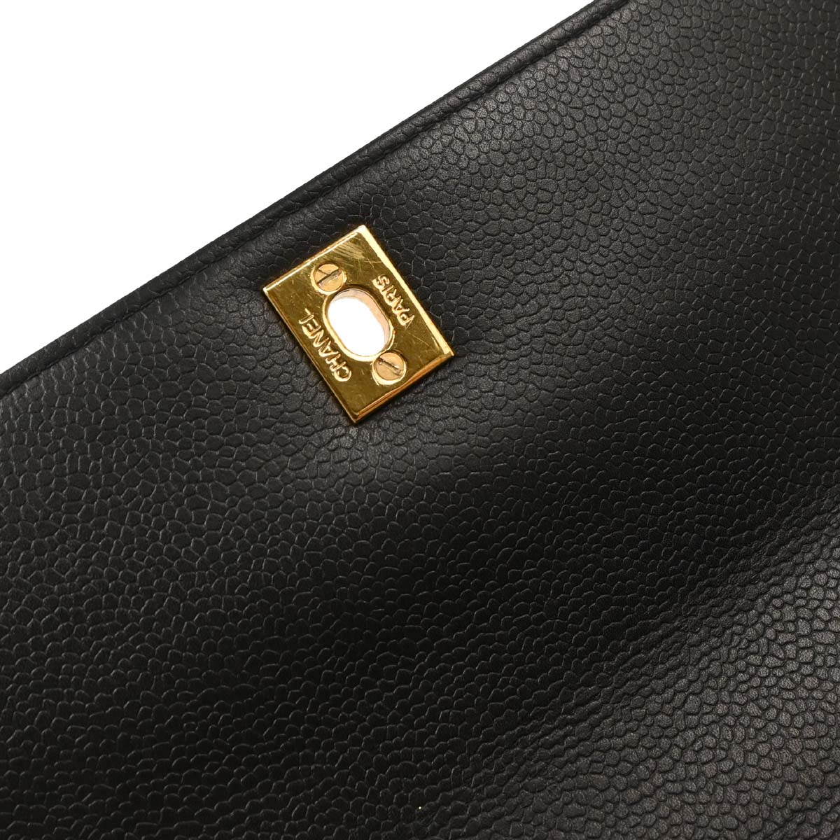 Chanel 1996-1997 Black Caviar Kelly Handbag