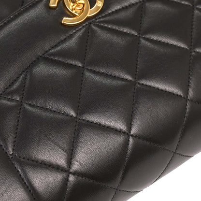 Chanel 1996-1997 Black Lambskin Small Diana Shoulder Bag