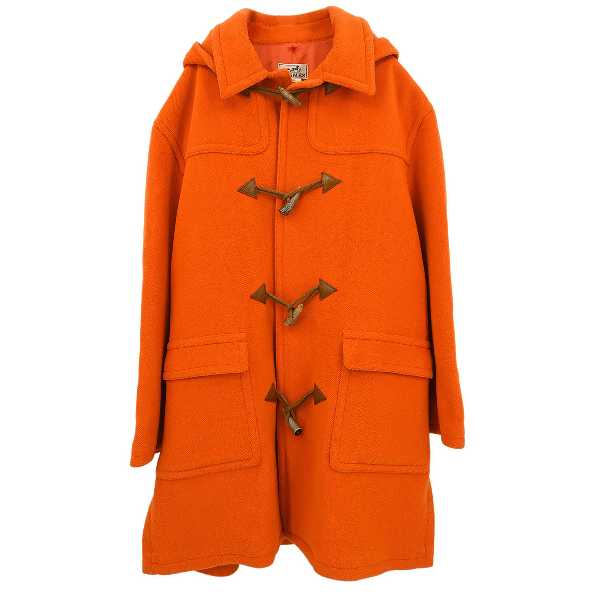Hermes Duffel Coat Orange #52