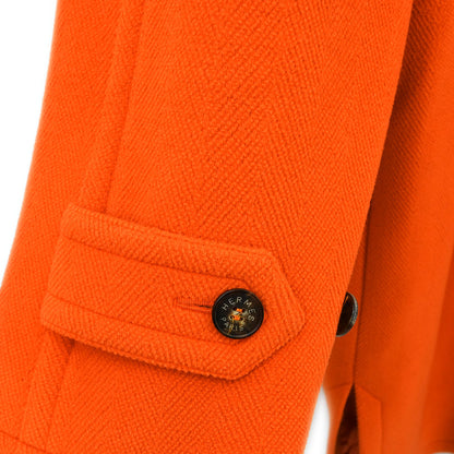 Hermes Duffel Coat Orange #52
