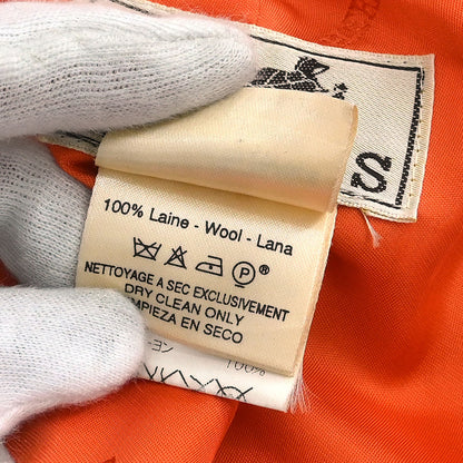 Hermes Duffel Coat Orange #52