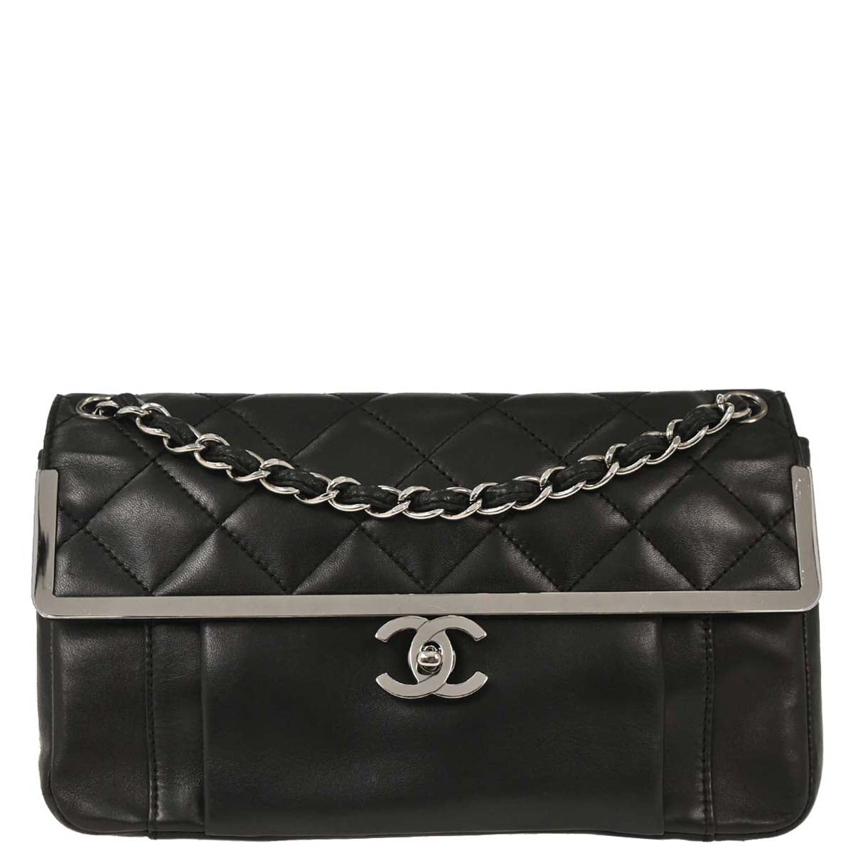 Chanel 2006-2008 Black Lambskin Shoulder Bag