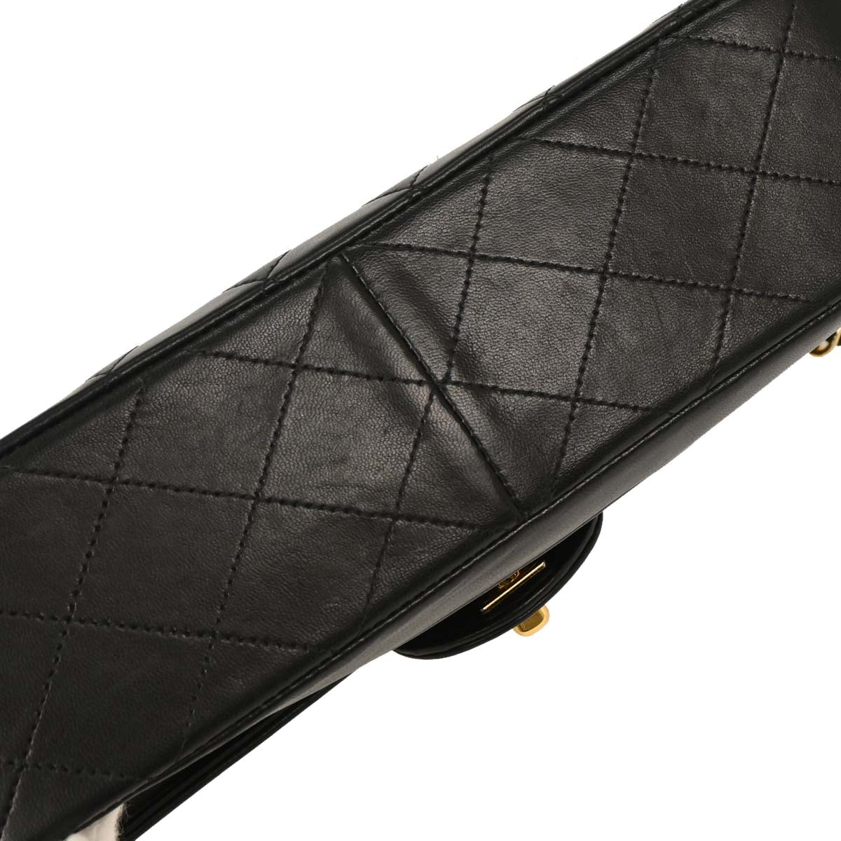 Chanel 1989-1991 Black Lambskin Shoulder Bag