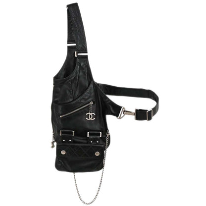 Chanel Black Lambskin Body Bag