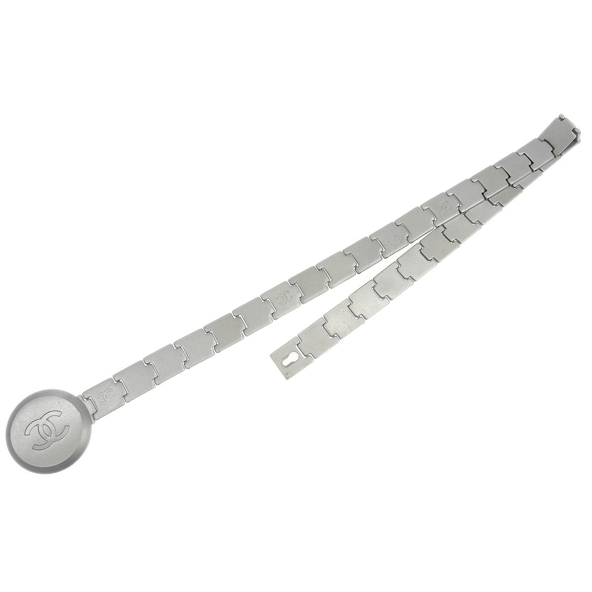 Chanel Medallion Silver Belt 99P Small Good