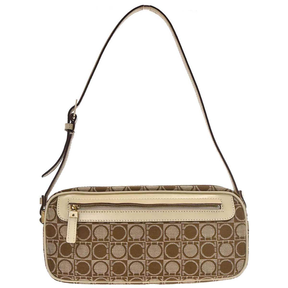 Salvatore Ferragamo Beige Canvas Handbag