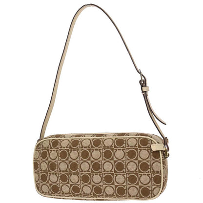 Salvatore Ferragamo Beige Canvas Handbag