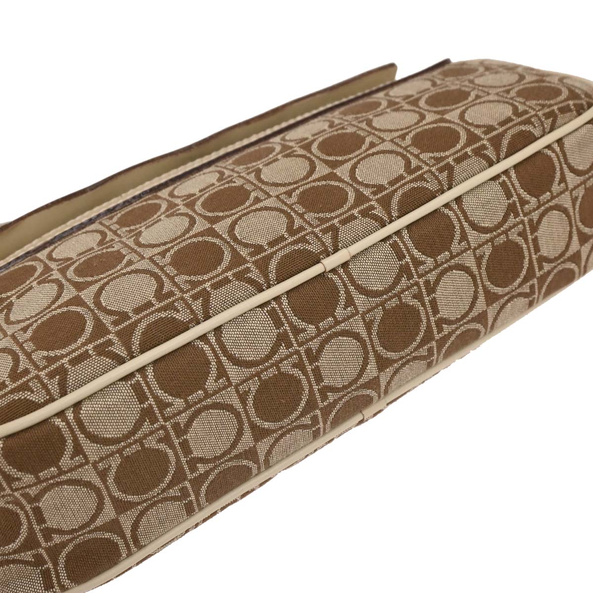 Salvatore Ferragamo Beige Canvas Handbag
