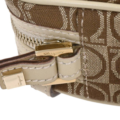 Salvatore Ferragamo Beige Canvas Handbag