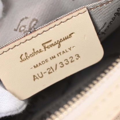 Salvatore Ferragamo Beige Canvas Handbag