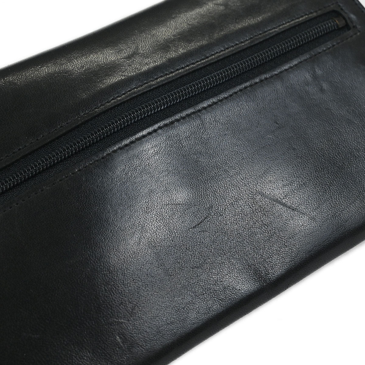 Chanel 1994-1996 Black Lambskin Long Wallet Purse