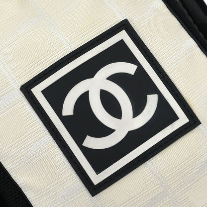 Chanel 2003-2004 White Nylon Travel Line Shoulder Bag