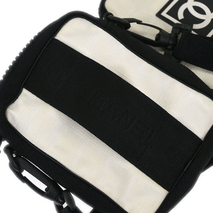 Chanel 2003-2004 White Nylon Travel Line Shoulder Bag