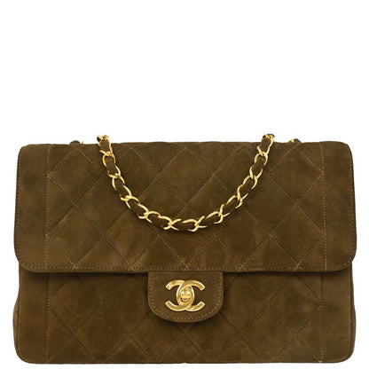 Chanel 1994-1996 Brown Suede Shoulder Bag