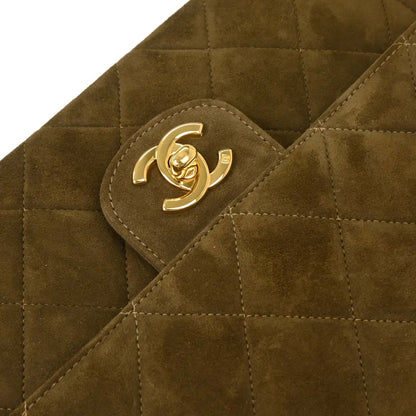 Chanel 1994-1996 Brown Suede Shoulder Bag