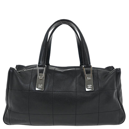 Chanel 2003-2004 Black Caviar Choco Bar Handbag