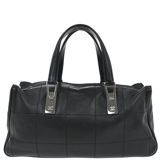 Chanel 2003-2004 Black Caviar Choco Bar Handbag