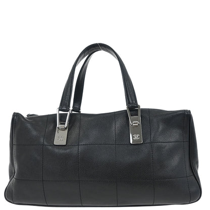 Chanel 2003-2004 Black Caviar Choco Bar Handbag