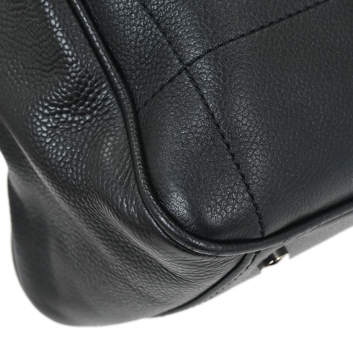 Chanel 2003-2004 Black Caviar Choco Bar Handbag