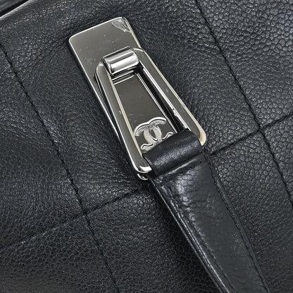 Chanel 2003-2004 Black Caviar Choco Bar Handbag