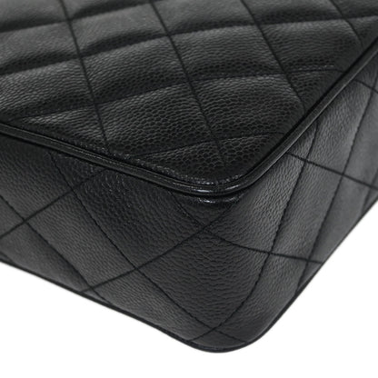 Chanel 1996-1997 Black Caviar Camera Bag