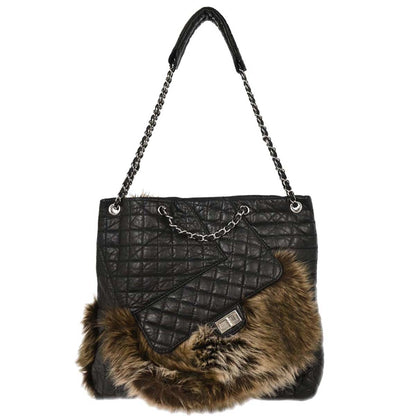 Chanel 2009-2010 Black Calfskin Mademoiselle Lock Shoulder Bag