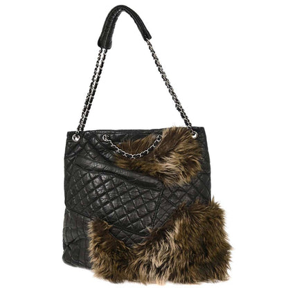 Chanel 2009-2010 Black Calfskin Mademoiselle Lock Shoulder Bag