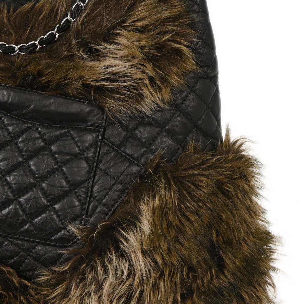 Chanel 2009-2010 Black Calfskin Mademoiselle Lock Shoulder Bag