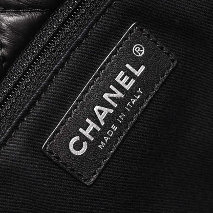 Chanel 2009-2010 Black Calfskin Mademoiselle Lock Shoulder Bag