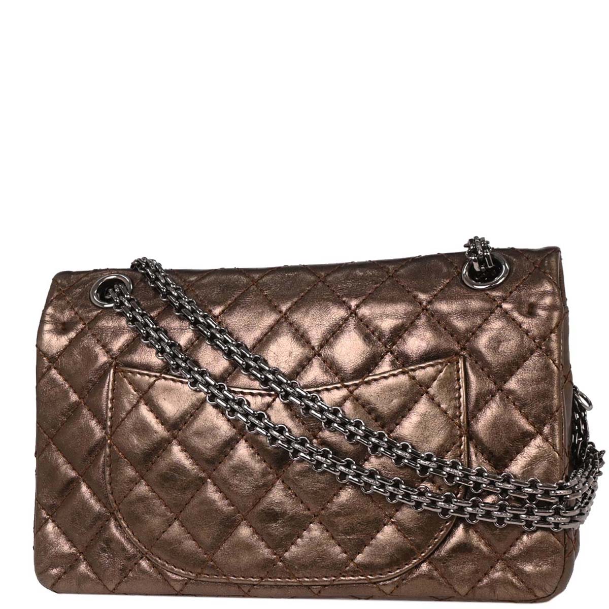 Chanel 2008-2009 Bronze Calfskin 2.55 Classic Double Flap Bag