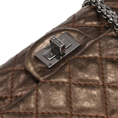 Chanel 2008-2009 Bronze Calfskin 2.55 Classic Double Flap Bag
