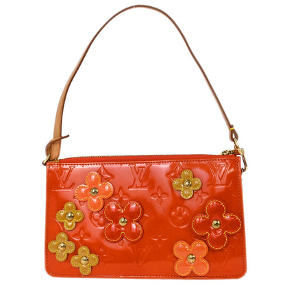Louis Vuitton Orange Vernis Flower Lexington Handbag M92247