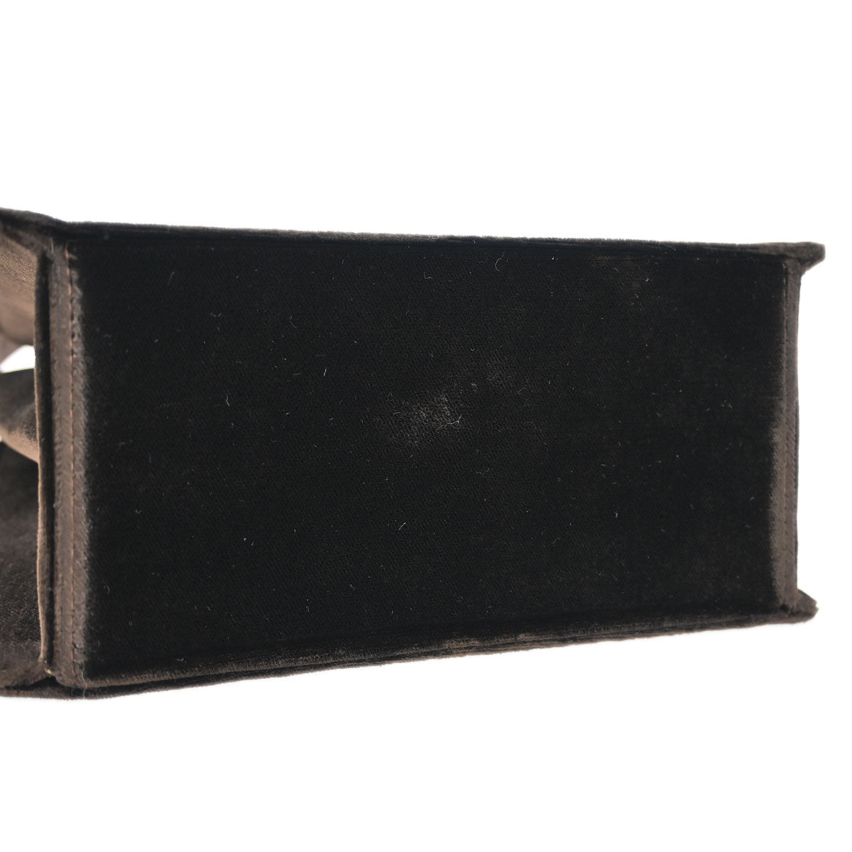 Chanel 1997-1999 Dark Brown Velvet Double Sided Turnlock Handbag