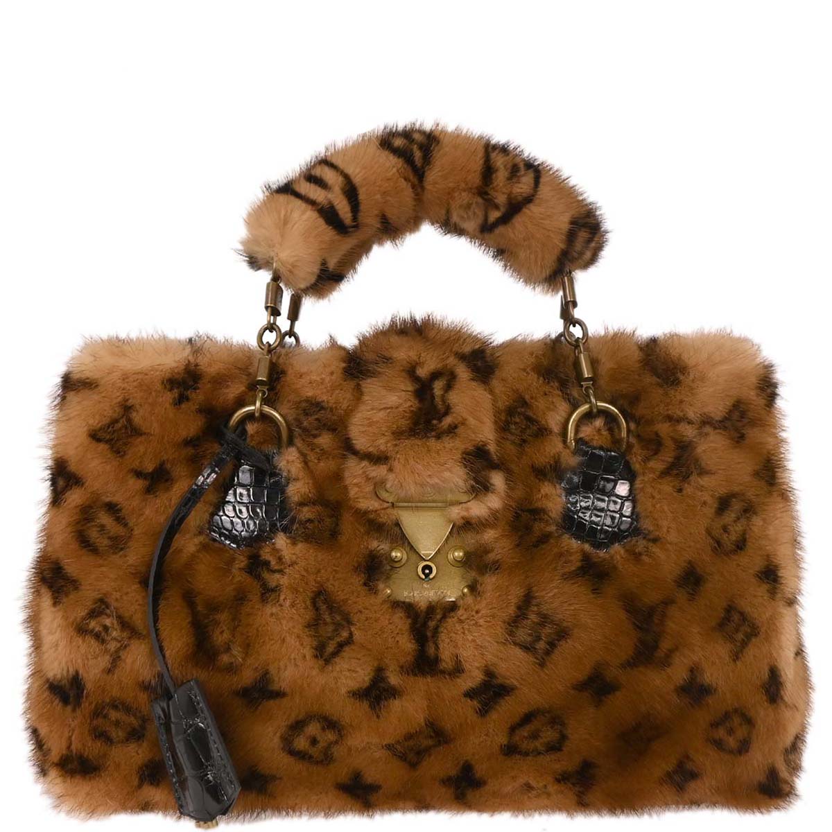 Louis Vuitton * Monogram Mink Alligator Fabuleux Extraordinaires Handbag M92700