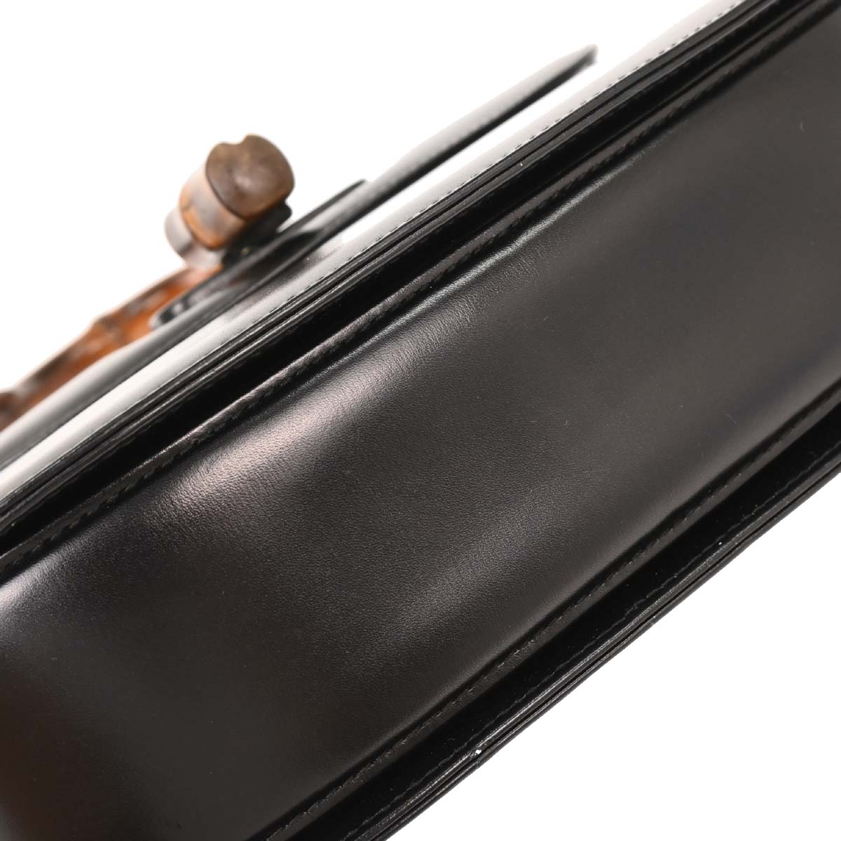 Gucci Black Bamboo Handbag