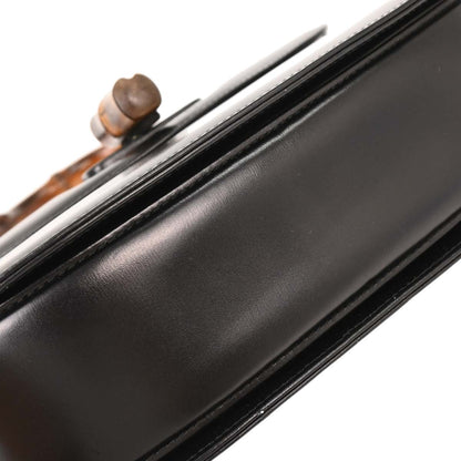 Gucci Black Bamboo Handbag