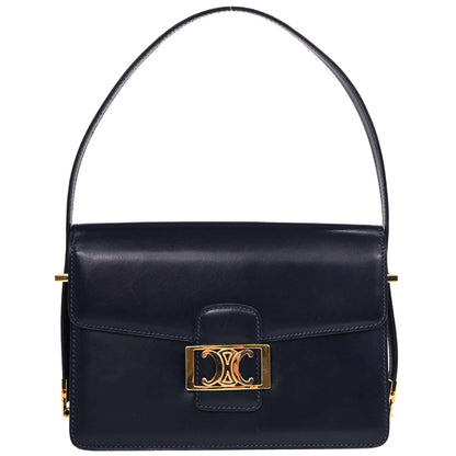 Celine Navy Leather Handbag