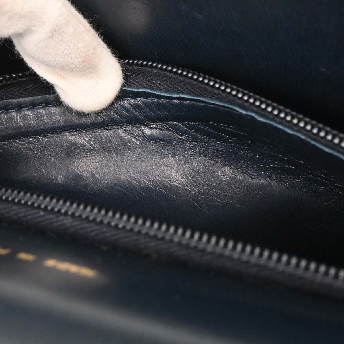 Celine Navy Leather Handbag