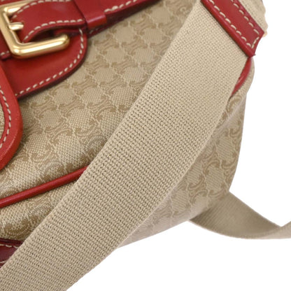 Celine Beige PVC Macadam Shoulder Bag